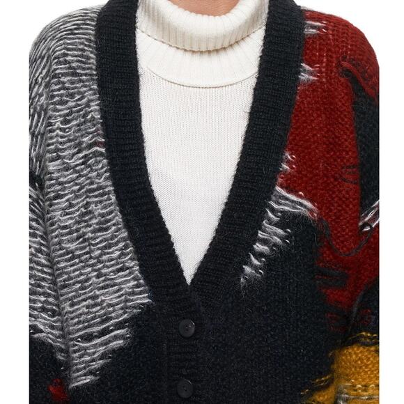 ISABEL BENENATO Distressed Cardigan Multicolor Medium - Picture 5 of 12